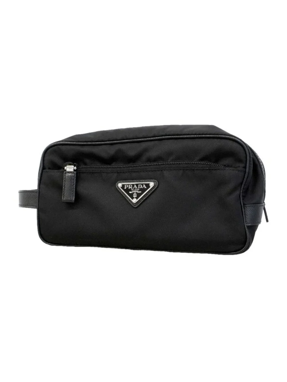 Prada Pouch Tessuto Nylon Black Silver